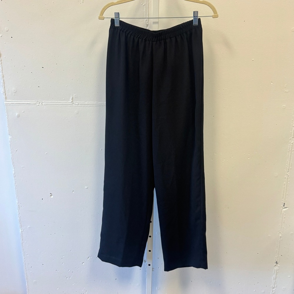 Vintage R&M Richards Petite Black Elastic Waist Dress Pants Style 17371 Size 8P